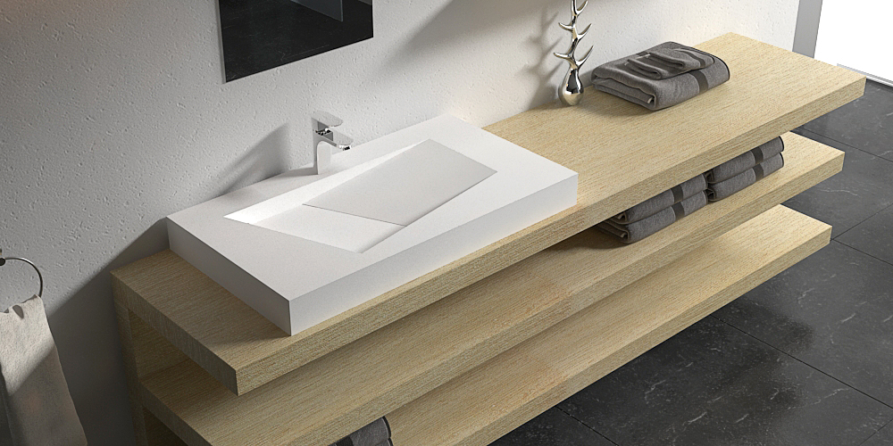 Italian Style Luxury Contemporary Stonang basin Modern Art Sink matte White LILYA 1530030