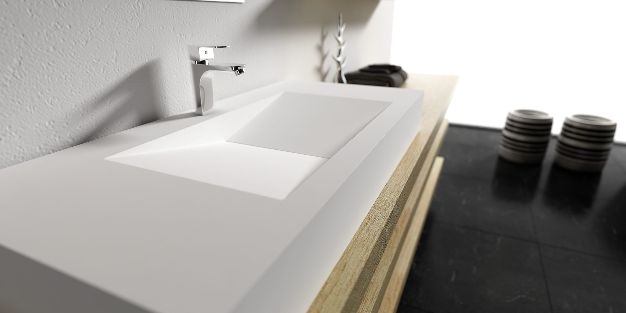 Italian Style Luxury Contemporary Stonang basin Modern Art Sink matte White LILYA 1530040