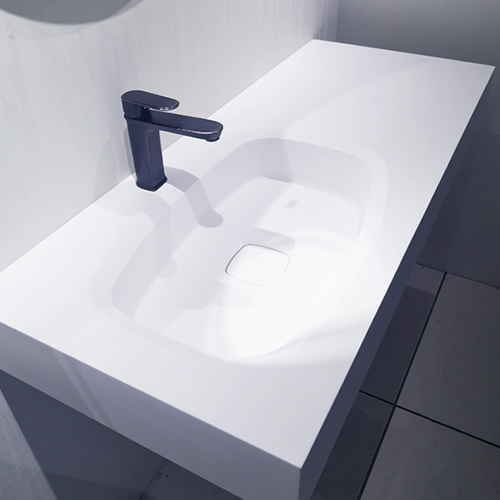 Italian Style Luxury Contemporary Stonang basin Modern Art Sink matte White LILYA 1530050-L
