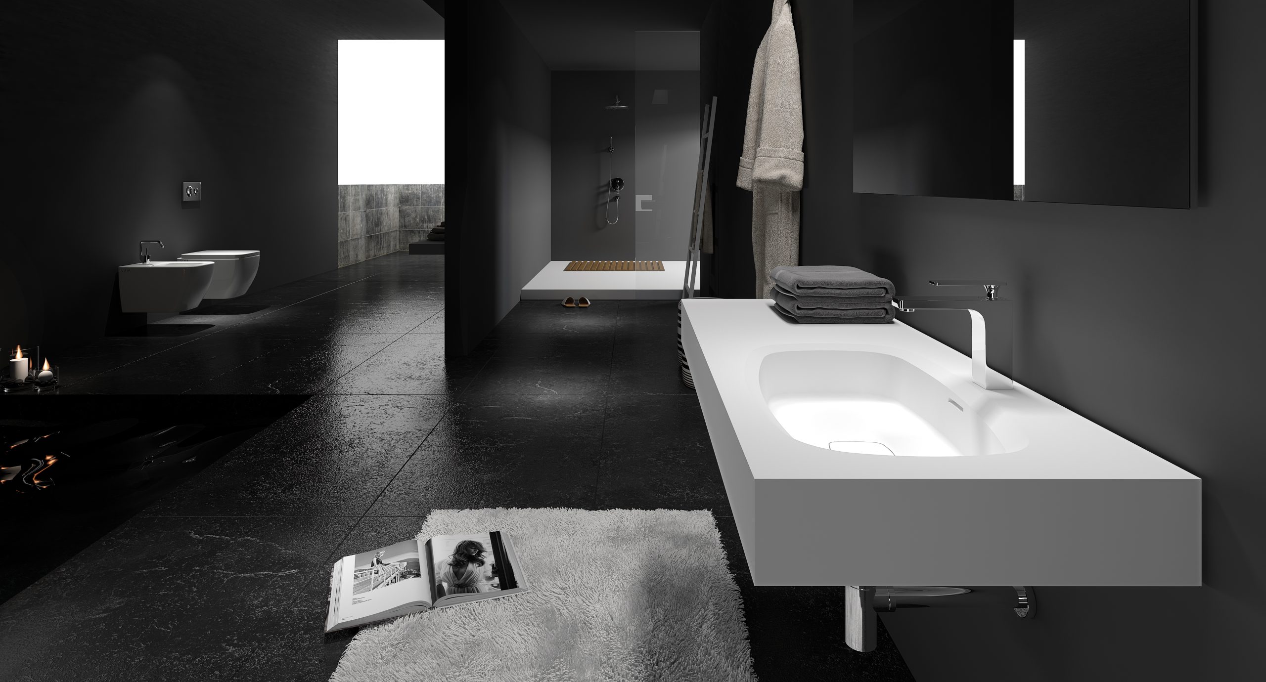 Italian Style Luxury Contemporary Stonang basin Modern Art Sink matte White LILYA 1530050-R