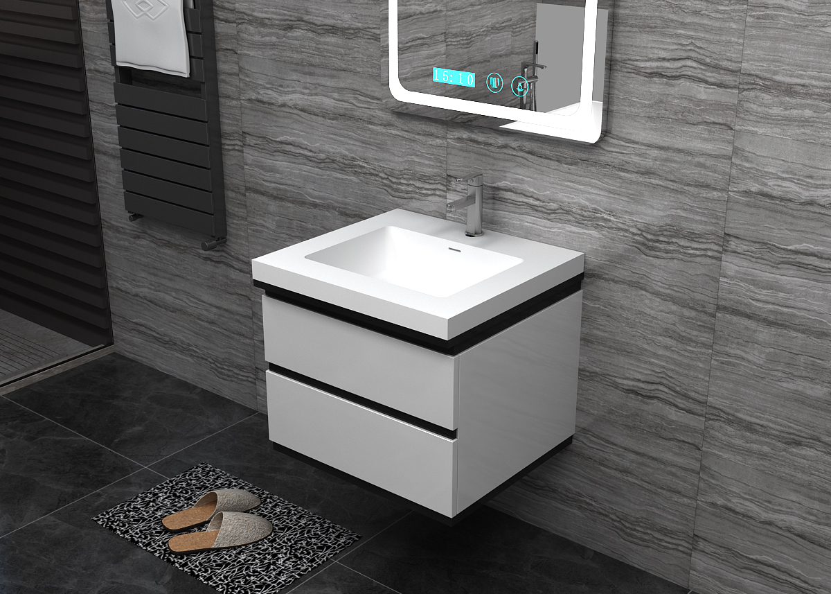 Italian Style Luxury Contemporary Stone Resin Vessel Sink Modern Art Sink matte White Lilya 1320330