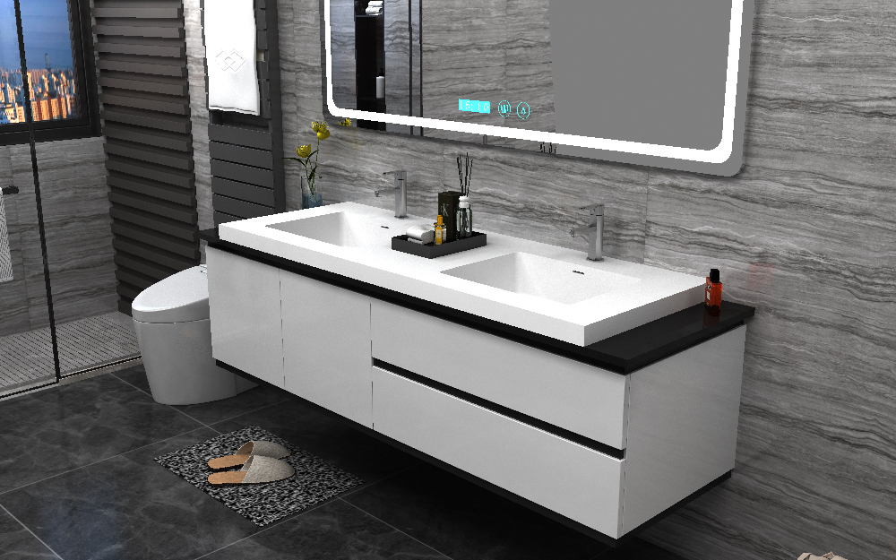 Italian Style Luxury Contemporary Stone Resin Vessel Sink Modern Art Sink matte White Lilya 1320370