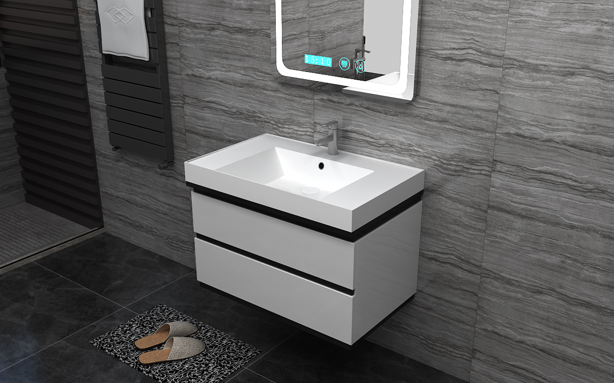 Italian Style Luxury Contemporary Stone Resin Vessel Sink Modern Art Sink matte White Lilya 1320390