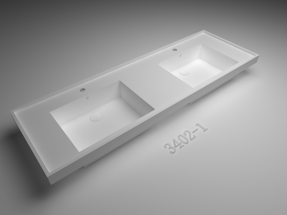 Italian Style Luxury Contemporary Stone Resin Vessel Sink Modern Art Sink matte White Lilya 1340020