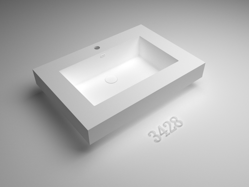 Italian Style Luxury Contemporary Stone Resin Wall Hang basin Modern Art Sink matte White LILYA 1520230