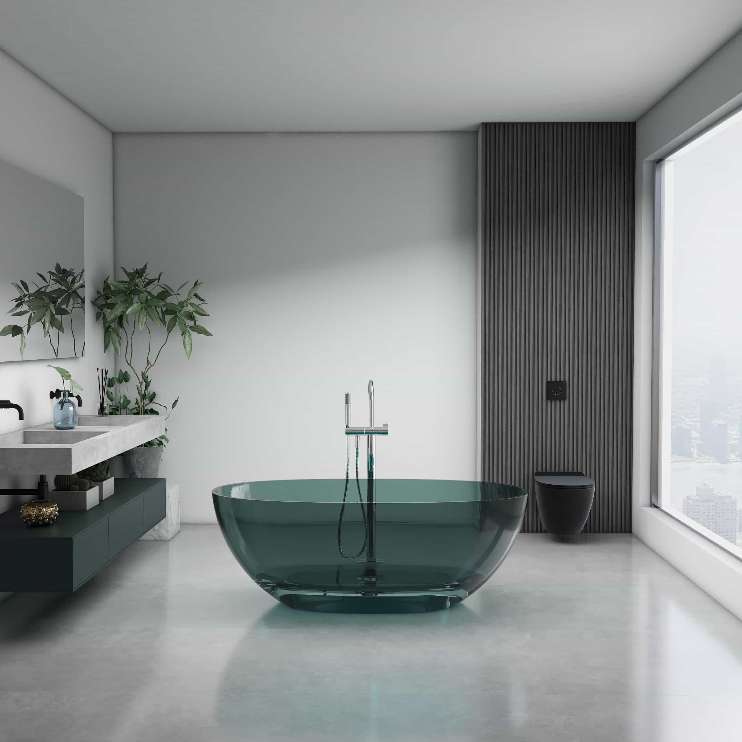 Hot Sale Resin Bathtub Colorful bathtub Freestanding Bath Tub BW-1004