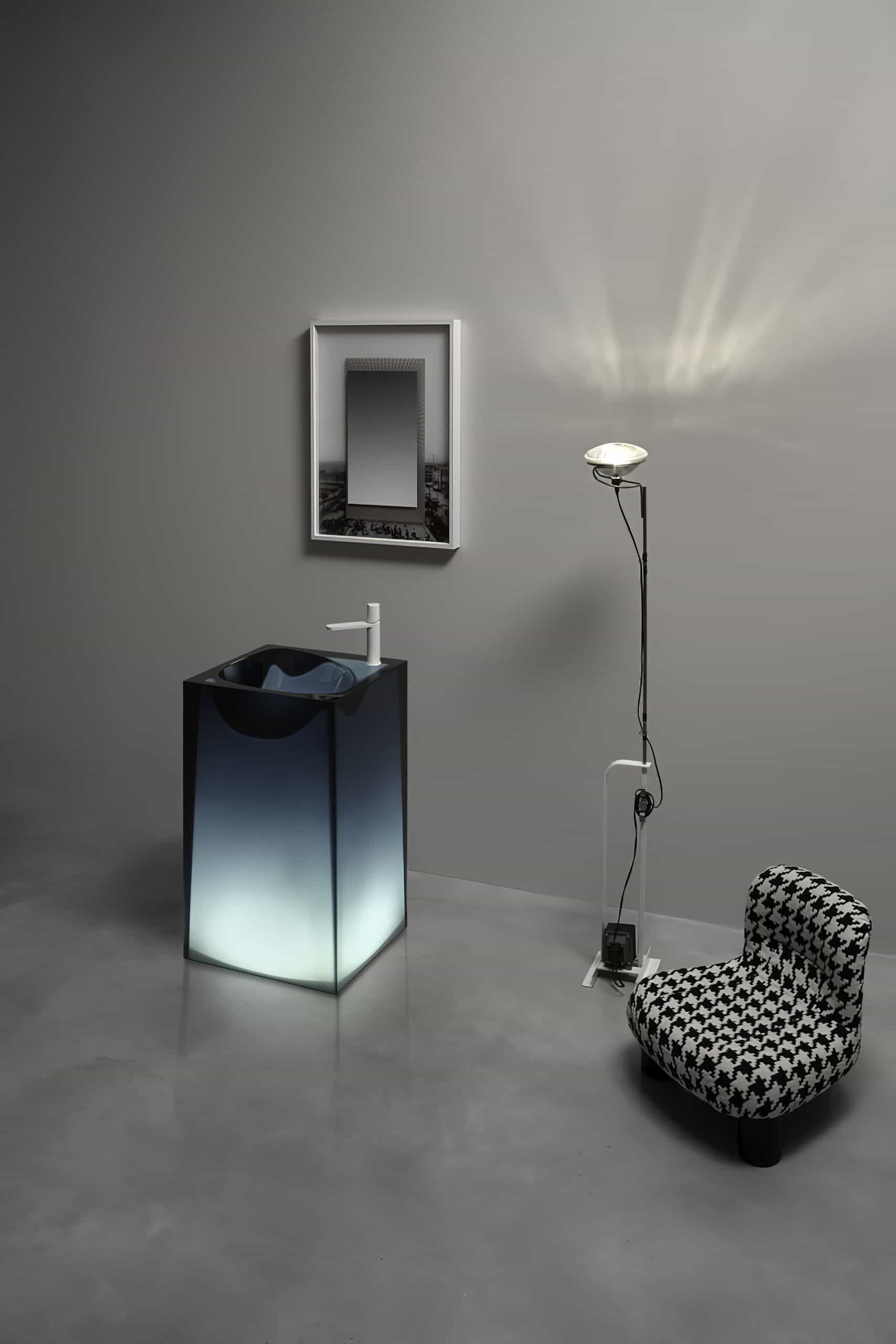 Italian Style Luxury Contemporary  Resin Freestanding Wash Basin Modern Art Sink BW-3036