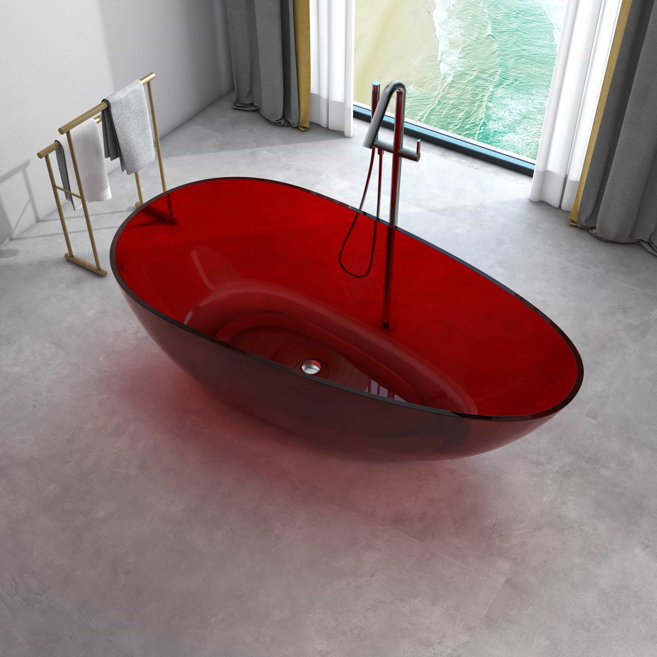 Hot Sale Resin Bathtub Colorful bathtub Freestanding Bath Tub BW-1005