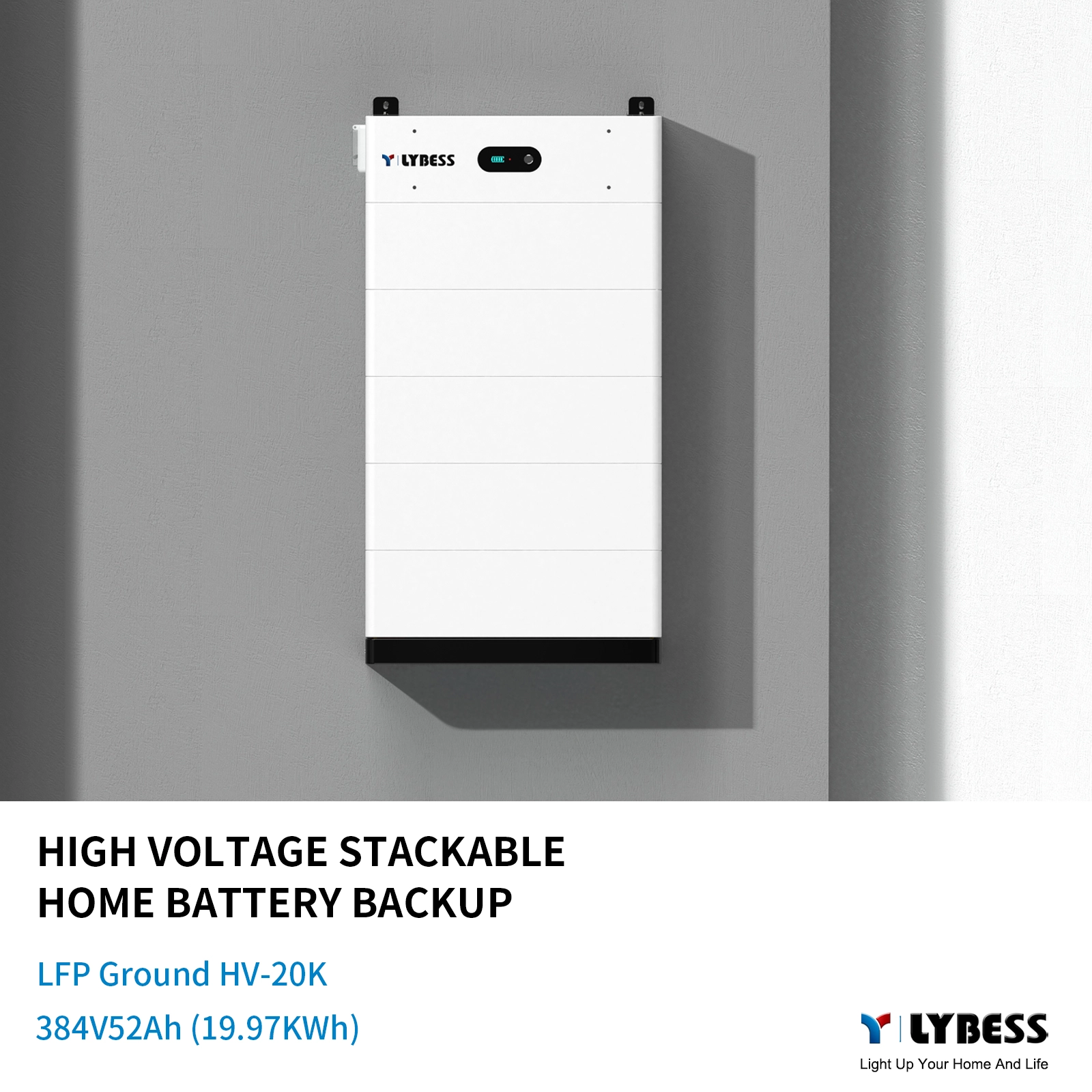 384V52Ah 20KWh High Voltage Stackable Battery