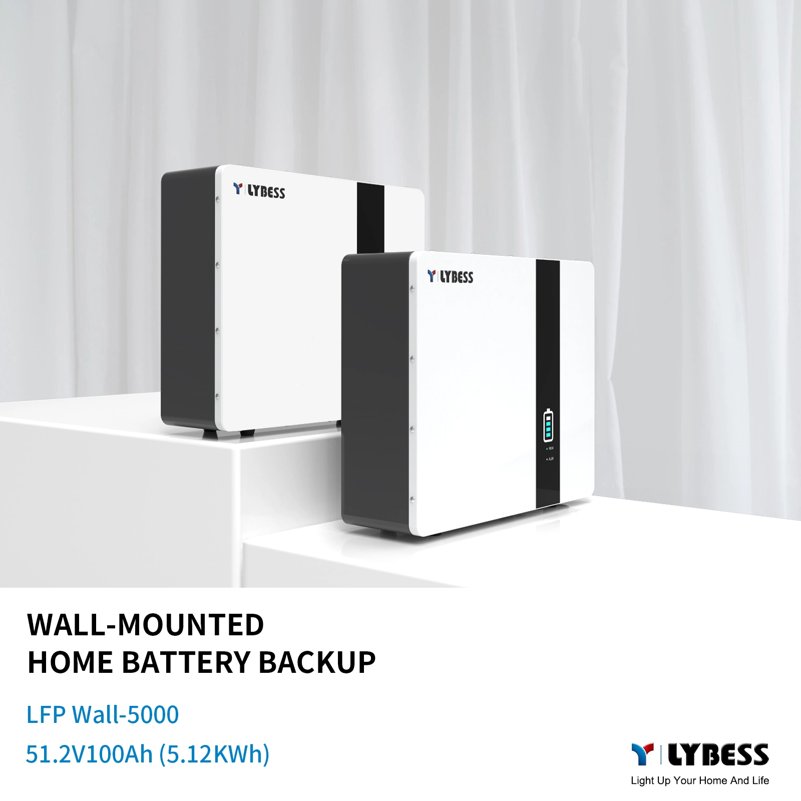 48V 100Ah 5KWh Wall-mounted Home Battery Backup