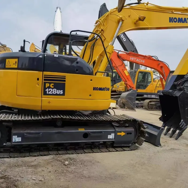 Used Komatsu PC128 excavator used machinery used excavator 64KW 12.8tons 0.5m3 for sale