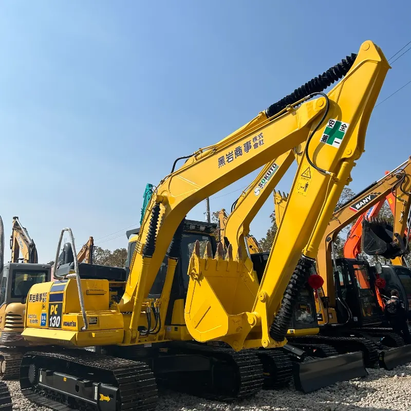 Used Komatsu PC130 excavator used machinery used excavator 69KW 13tons 0.54m3 for sale