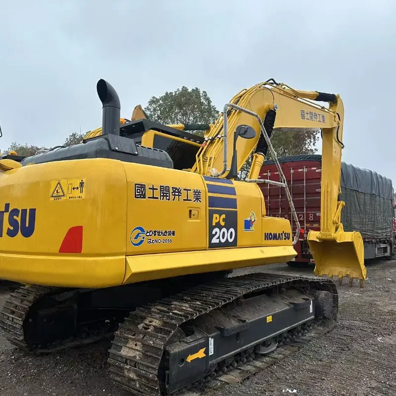 Used Komatsu PC200 excavator used machinery used excavator 110KW 20tons 1m3 for sale