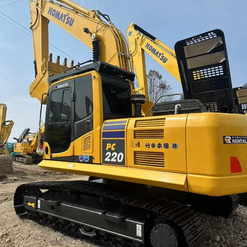 Used Komatsu PC220 excavator used machinery used excavator 110KW 22tons 1.2m3 for sale