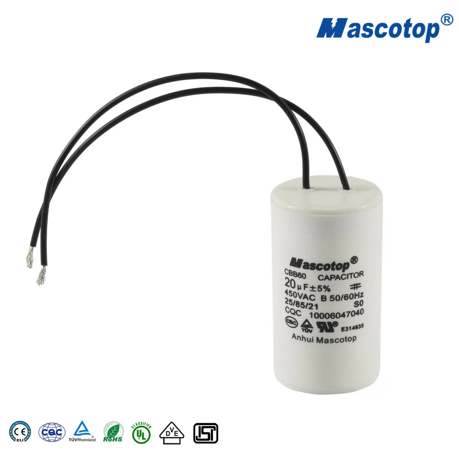 CBB60 Motor Running Capacitor with Wires - ผู้ผลิตขายส่งตัวเก็บประจุและซัพพลายเออร์ในประเทศจีน