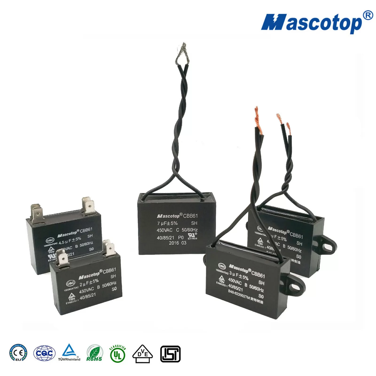 Capacitor de motor de ventilador CBB61 com fabricantes e fornecedores por atacado de capacitores de fios na China