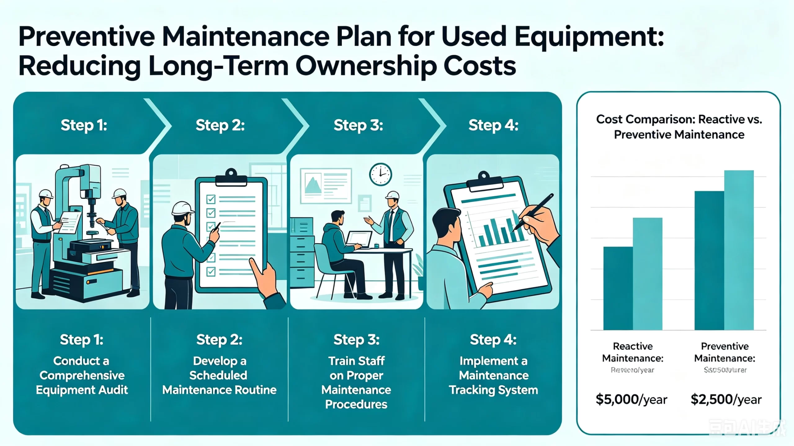 Building a Preventive Maintenance Plan for Used Equipment to Lower Long-Term Holding Costs