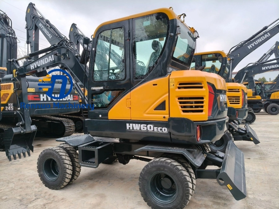 Hyundai 6ton Mini Diggers HW60ECO Wheeled Excavator