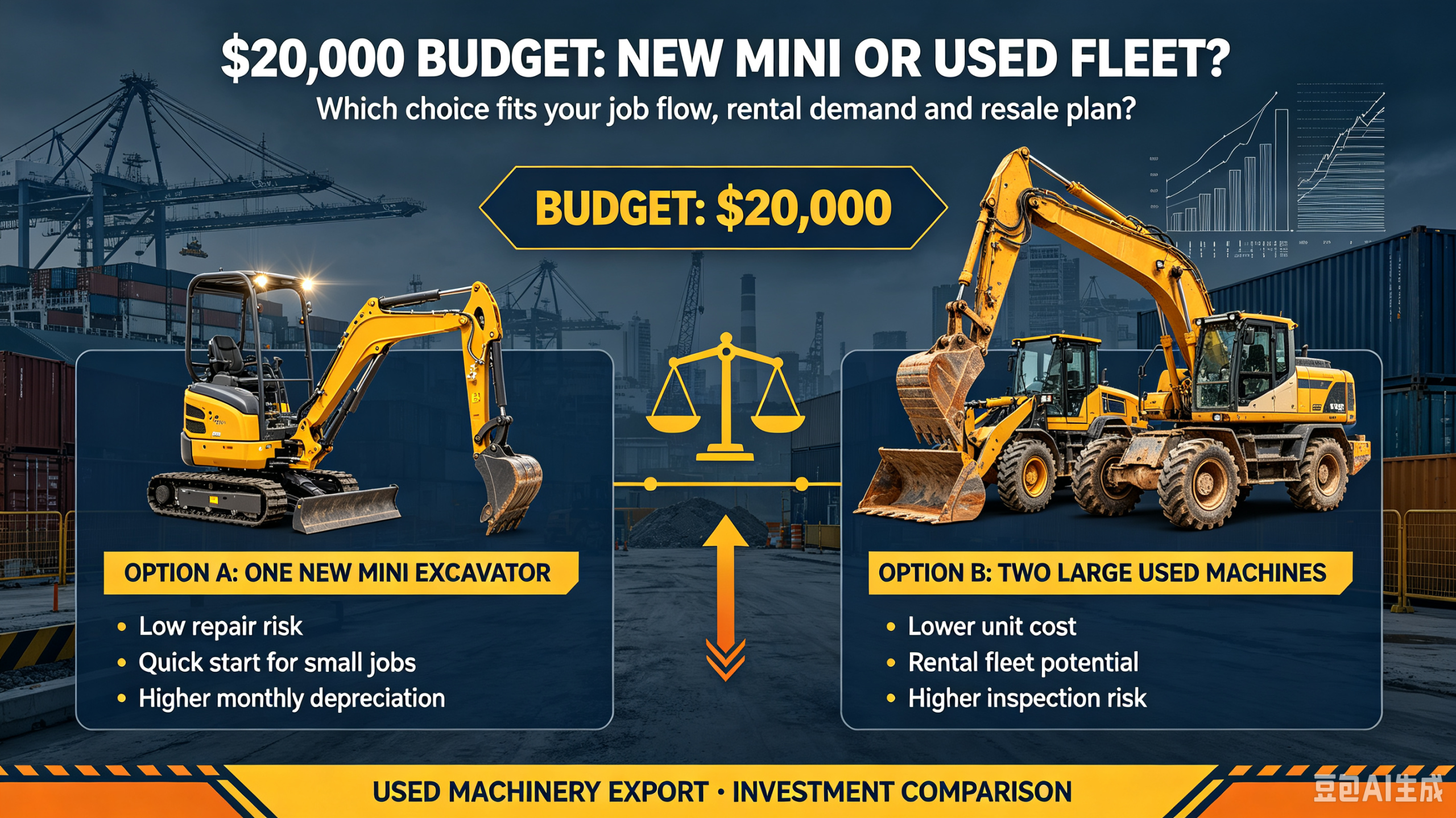 With 200,000 $: Should You Buy a New Mini-Excavator or Two Used Ones for Rental? A Guide to Thriving in the Second-Hand Machinery Export Era