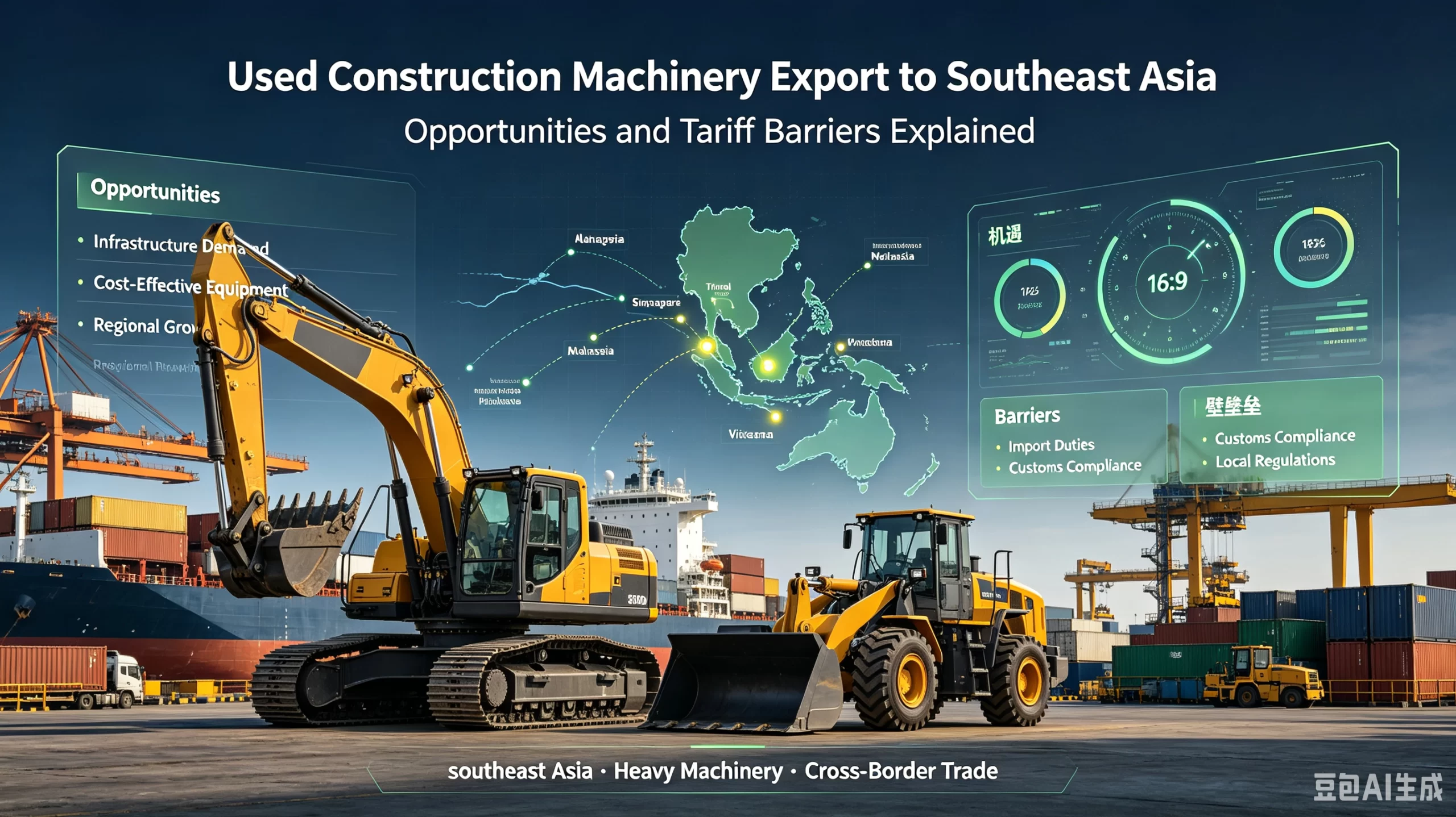 Second-Hand Construction Equipment Exports to Southeast Asia: Opportunities and Tariff Barriers
