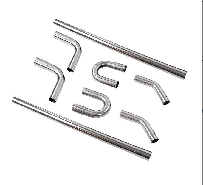 2.5" Custom DIY Straight Pipe & U-Bend, Stainless Steel 2 inch Exhaust Pipe Kit 8PCS