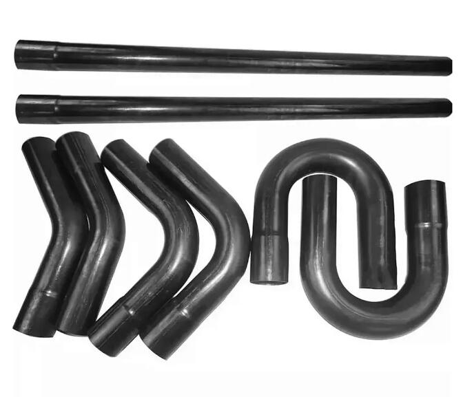 3" 76 mm Carbon Steel DIY Straight Pipe & Bend Kit, 16pcs Mandrel Exhaust Kit