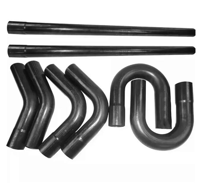 2" 50.8 mm DIY Straight Pipe & Bend Kit, 16pcs Carbon Steel Mandrel Exhaust Kit