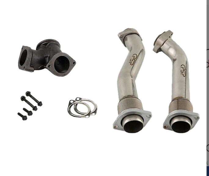 Turbocharged diesel engine exhaust pipes and gaskets for 1999-2003 Ford 7.3L Power stroke