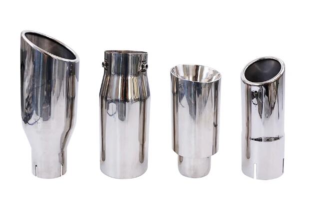 4 Inch Exhaust Tips, Tailpipe 4" Inlet 8" Outlet 15 inch Long, for Most Car Trucks Exhaust Pipes Stainless Steel