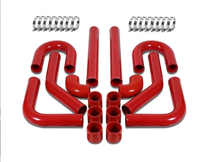 Universal 2.5 inch 63.5mm Aluminum OD Intercooler Piping kit for Cooling System