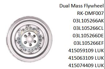 Supplier Dual mass flywheel 03L105266AK 03L105266CL 03L105266DE 03L105266EF 415059109 LUK 415063109 LUK 415074409 LUK