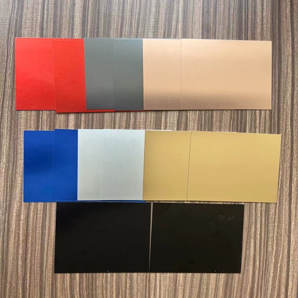Anodized aluminum sheets for laser engraving