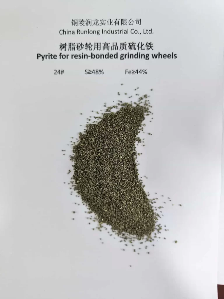 pyrite particles used in resin grinding manufacture