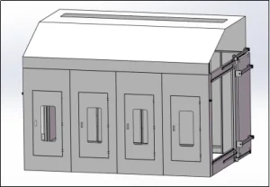 enclosed housing with dust suction port