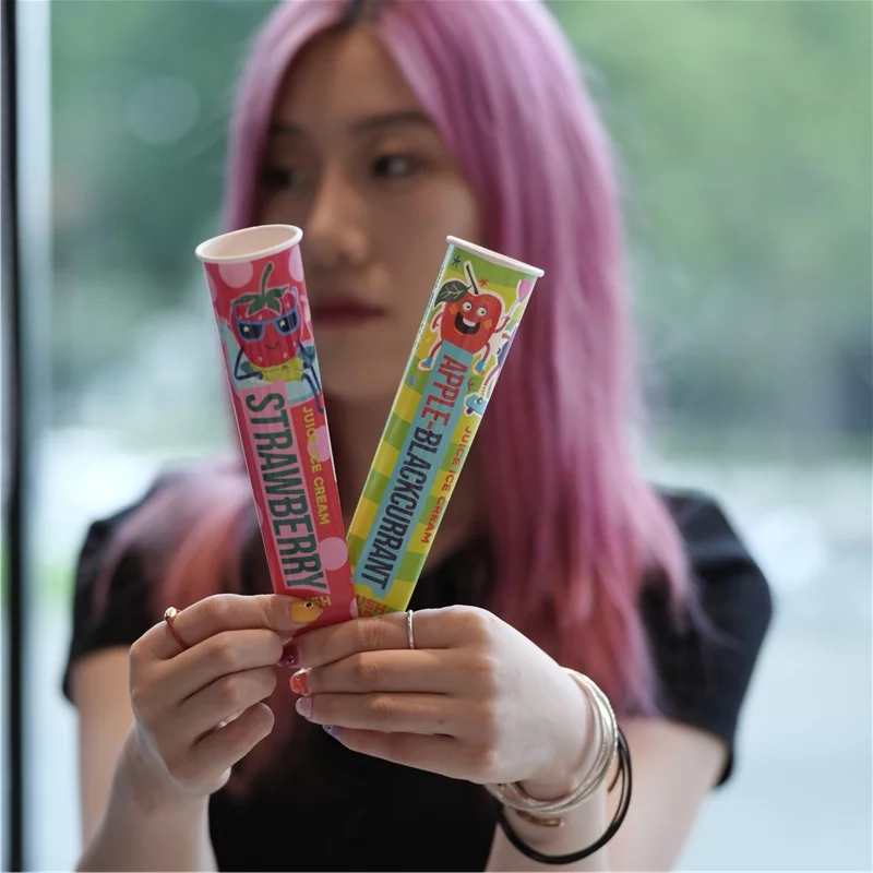 push up ice cream disposable squeeze calippo tube packaging