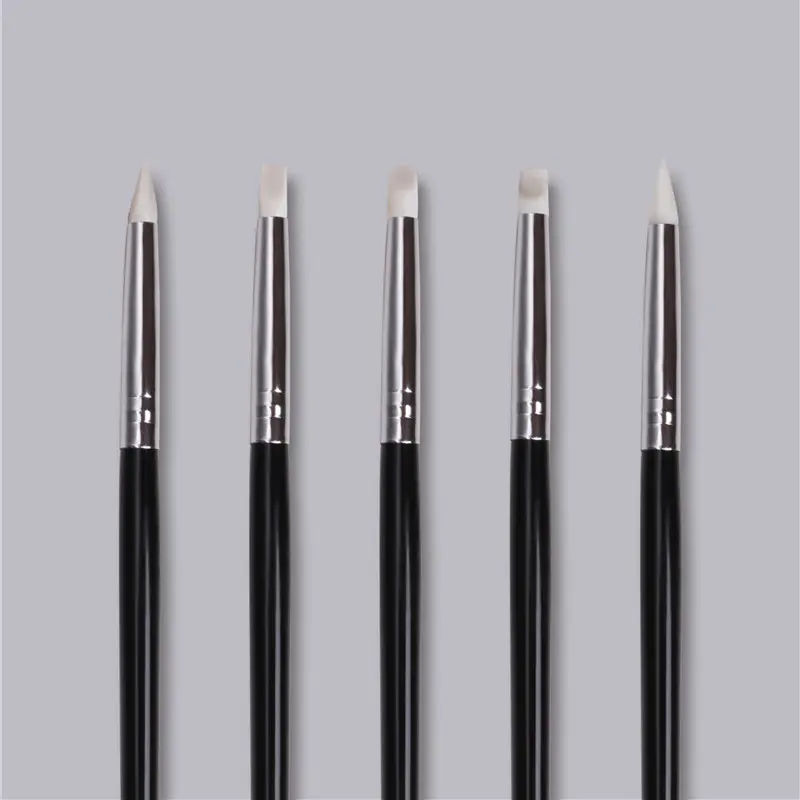 Black Handle Nail Art Silicone Brush For Sculpture