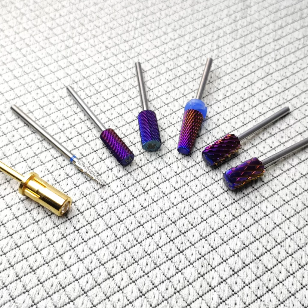 purple gold carbide nail drill bits 3