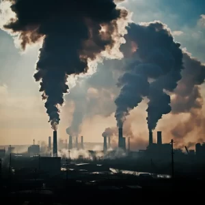 poluição do ar da fábrica