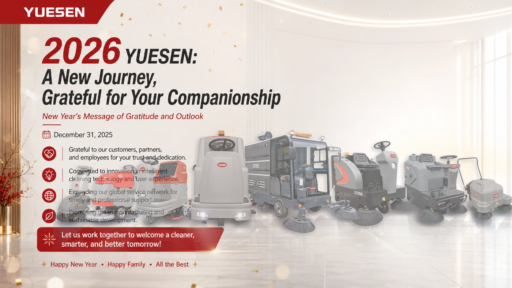 2026 YUESEN: A New Journey, Grateful for Your Companionship | YUESEN New Year’s Message of Gratitude and Outlook