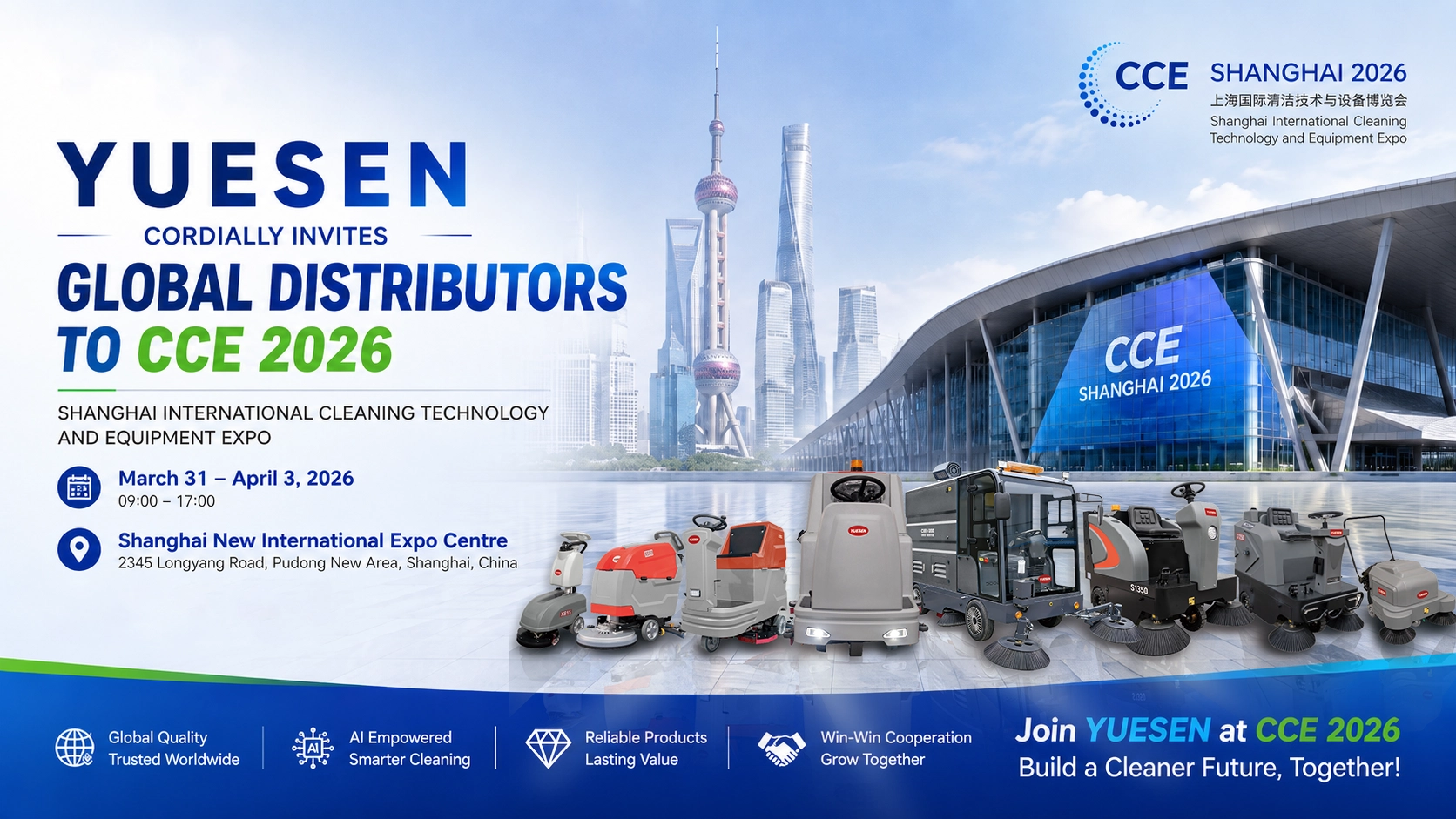 YUESEN cordially invites global distributors to CCE 2026