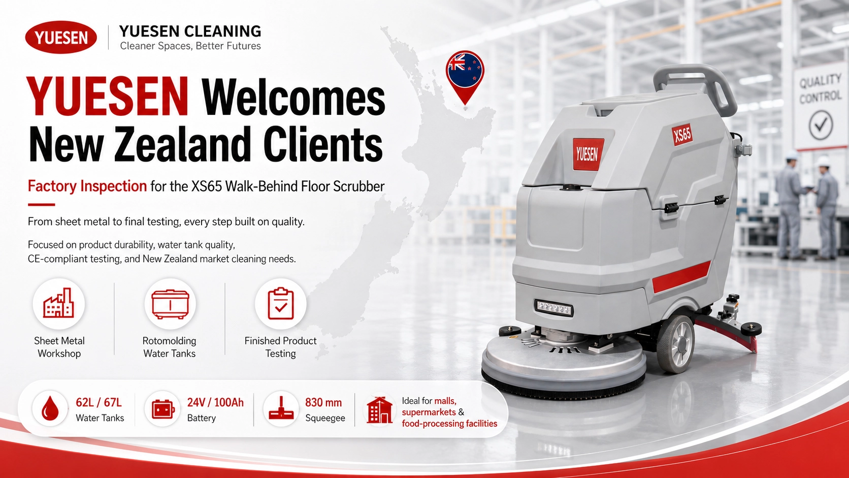 YUESEN Warmly Welcomes New Zealand Clients for Factory Inspection