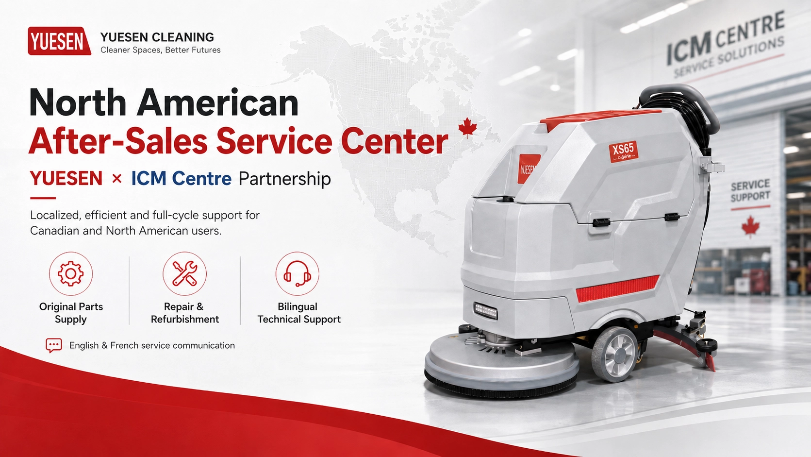 YUESEN Partners with ICM Centre to Establish North American Cleaning Equipment After-Sales Service Center