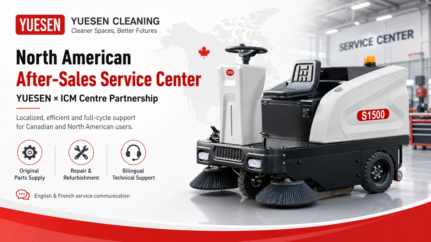 YUESEN Partners with ICM Centre to Establish North American Cleaning Equipment After-Sales Service Center