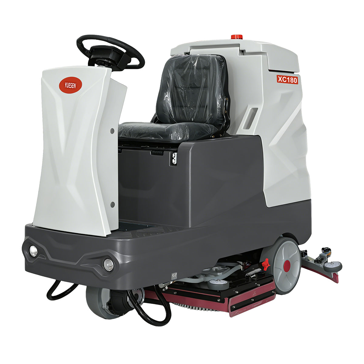 YUESEN 18″ Double Brush Ride-on Floor Scrubber Machine with Battery | YS-XC180 7,500 m²/hr