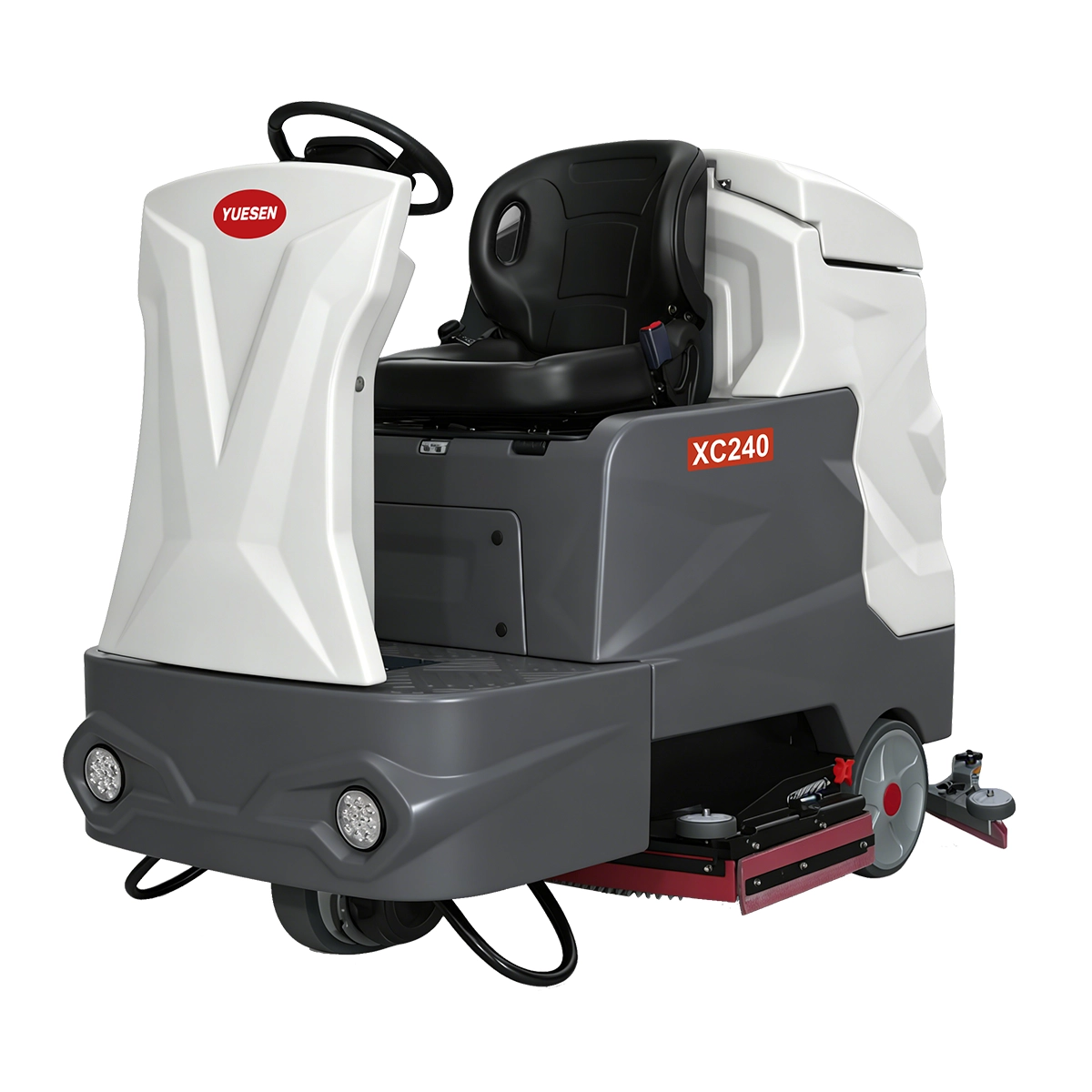 YUESEN 20″ Double Brush Ride-on Floor Scrubber Machine with Battery | YS-XC240 7,000 m²/hr