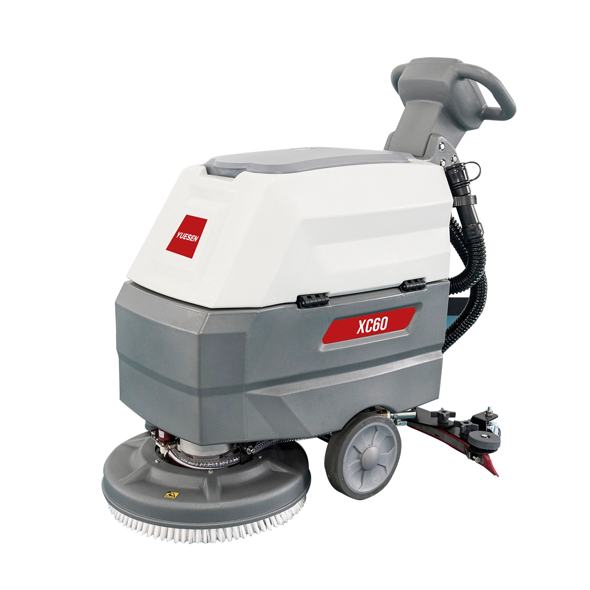 YUESEN 17″ Single Brush Walk-behind Floor Scrubber Machine with Battery | YS-XC40 1,800 m²/hr