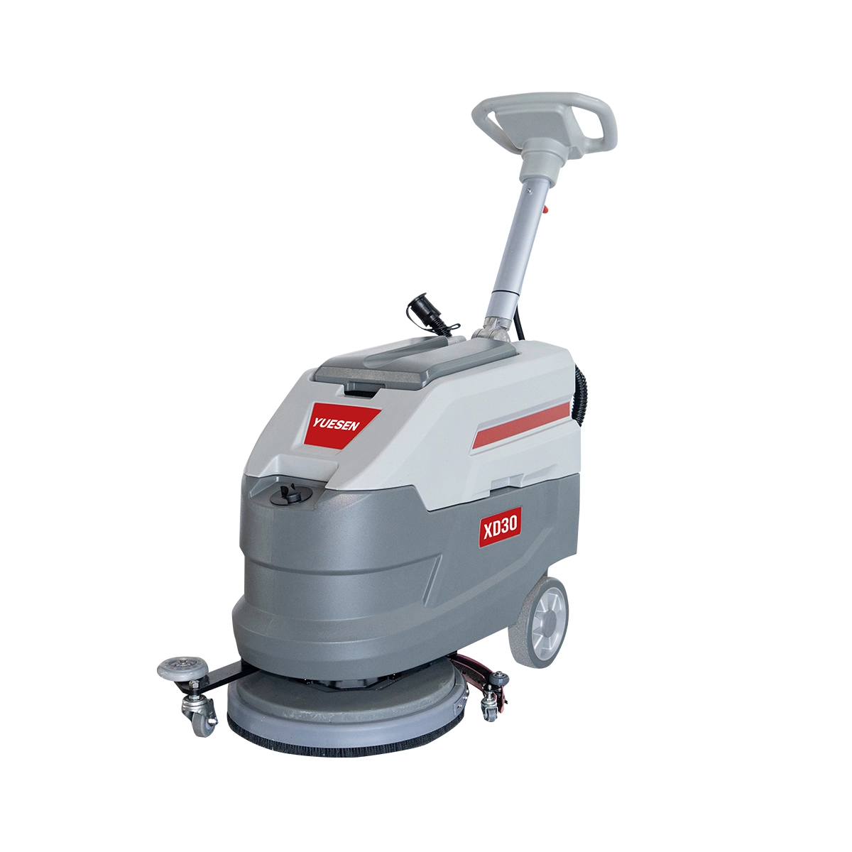 YUESEN 15″ Single Brush Foldable Hand Push Floor Scrubber Machine with Battery | YS-XD30 1,650 m²/hr