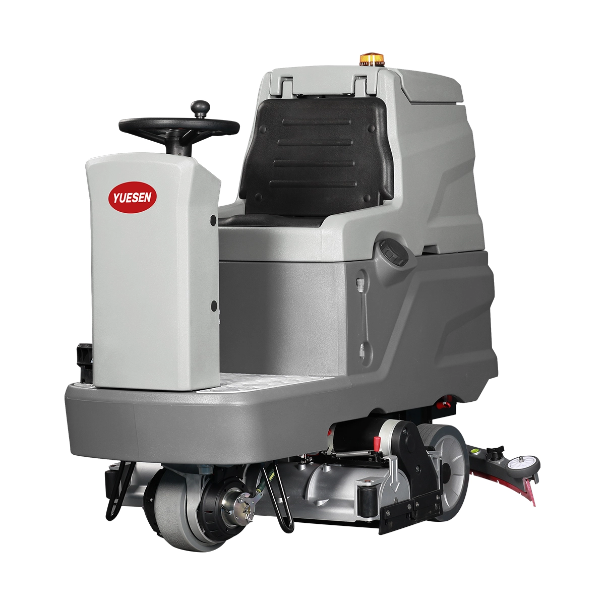YUESEN Ride-on Cylindrical Brush Floor Scrubber Machine with Battery | YS-XJ130G 5,100 m²/hr