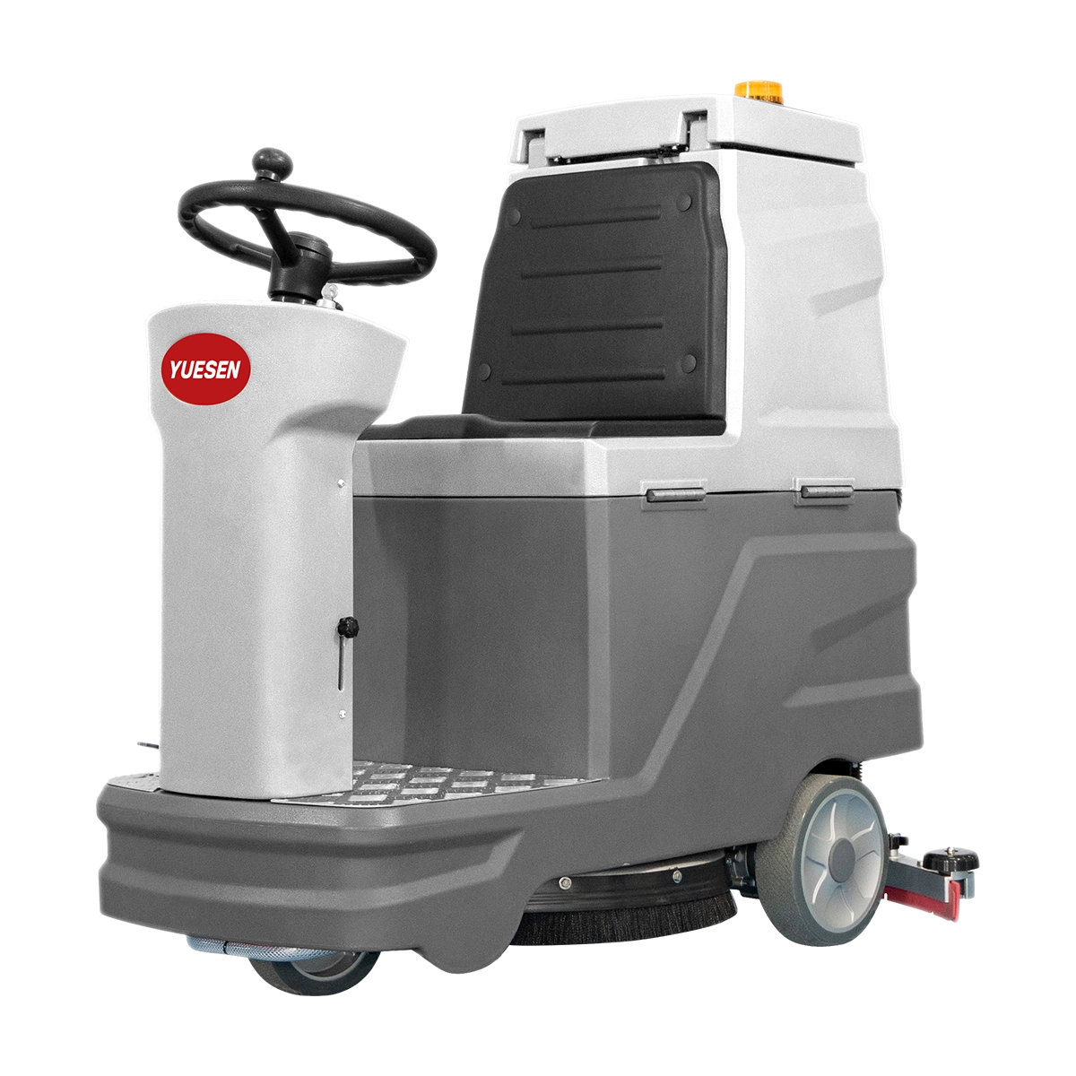 YUESEN 21″ Single Brush Ride-on Floor Scrubber Machine with Battery | YS-XJ85P 4,300 m²/hr