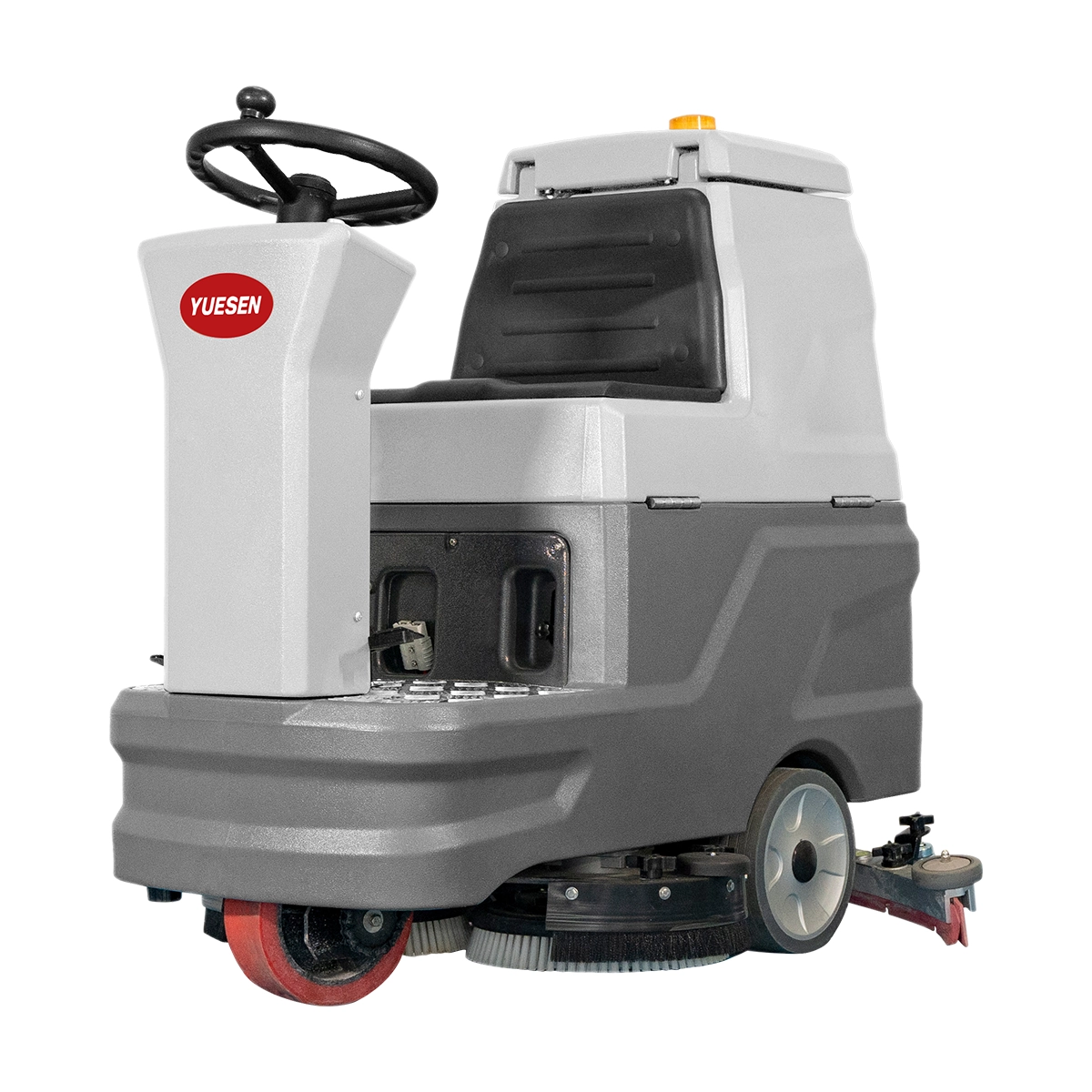 YUESEN 13″ Double Brush Ride-on Floor Scrubber Machine with Battery | YS-XJ90P 4,500 m²/hr
